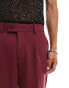 Viggo suit trousers in burgundy co-ord