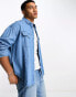 ASOS DESIGN extreme oversized denim shirt in vintage western styling