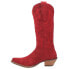 Dingo Out West Embroidered Snip Toe Cowboy Womens Red Casual Boots DI920-600