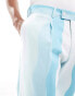 Viggo suit trousers in wave print in light blue