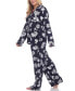 Женская пижама White Mark plus Size Long Sleeve Floral Pajama Set, 2-Piece