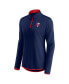 Women's Navy Minnesota Twins Corner Quarter-Zip Top