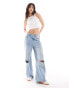 Pieces diamonte hotfix starwberry cropped racer neck top in white