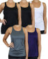 Women's Moisture Wicking Racerback Tanks-5 Pack