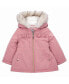 Toddler Girls Puffer Jacket with Sherpa Fleece Lining 2T-4T