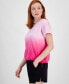 Women's Ombré Drawcord-Hem T-Shirt, Created for Macy's