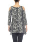 Maternity Snake Print Cold Shoulder Tunic