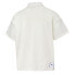 Puma Camp Collared Button Up Short Sleeve Shirt X Liu Wen Womens White Casual To