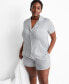 Women's 2-Pc. Short-Sleeve Notched-Collar Pajama Set XS-3X, Created for Macy's