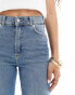 Dr Denim Petite Moxy straight leg jeans in cape sky worn hem wash