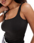 JDY second skin round neck tank top in black