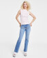 Women's Embellished-Chain Straight-Leg Denim Jeans