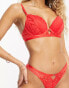 Ann Summers Unforgettable lace padded plunge bra in tomato