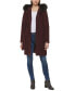 Women's Belted Faux-Fur-Trim Hooded Coat