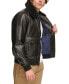 Men's Faux-Fur-Trim Faux-Leather Bomber Jacket