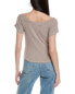 Project Social T Promenade Hook & Eye Rib T-Shirt Women's Brown Xs