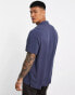 ASOS DESIGN relaxed viscose shirt in navy