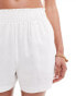 New Look linen short in white