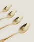 Pack of dessert spoons with decorative engraving (pack of 4)