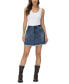 Women's Denim Flounce-Hem Skirt