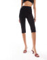 & Other Stories capri trousers with front pockets and concealed zip hem splits in black