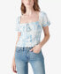 Топ Lucky Brand SquareNeck Blue Bell Size L