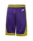 Nba Big Boys and Girls Purple Utah Jazz Classic Edition Swingman Shorts