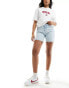 Tommy Jeans Maddie mid waist denim shorts in light wash