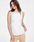 Women's Sleeveless Boat-Neck Blouse