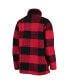 Women's Red Tampa Bay Buccaneers Sherpa Plaid Quarter-Zip Jacket