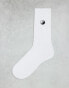 ASOS DESIGN socks with yin yang embroidery in white