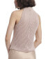 Emily Shalant Classic Colors Pearl Encrusted Sleeveless Mock Neck Top Women's