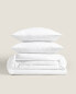 (400 thread count) sateen duvet cover with trim