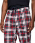 Men's Plaid Waffle-Knit Jogger Pajama Pants