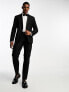 ASOS DESIGN slim tuxedo suit jacket in black