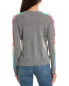 Hannah Rose Rainbow Chevron Cashmere Sweater Women's