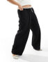 Extro & Vert Plus drawstring tailored trousers in black and white