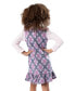 Toddler & Little Girls Argyle Print Jumper Dress