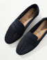 schuh Reem woven loafers in navy