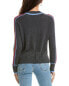 Hannah Rose Rainbow Stripe Cashmere-Blend Sweater Women's