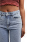 In The Style denim diamante detail wide leg jeans in light blue wash