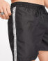 Calvin Klein core logo swim shorts in black