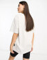 New Balance large logo t-shirt in washed white