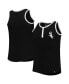 Big Girls Black Chicago White Sox Henley Tank Top