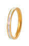 Elegant gold-plated ring with mother-of-pearl