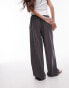 Topshop pull on wide leg trouser in charcoal