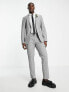 Selected Homme slim fit suit jacket in light grey check