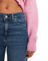 JJXX Tokyo high waisted wide leg jeans in mid blue wash