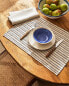 Striped linen placemat