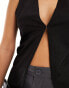 Kaiia slinky waistcoat in black